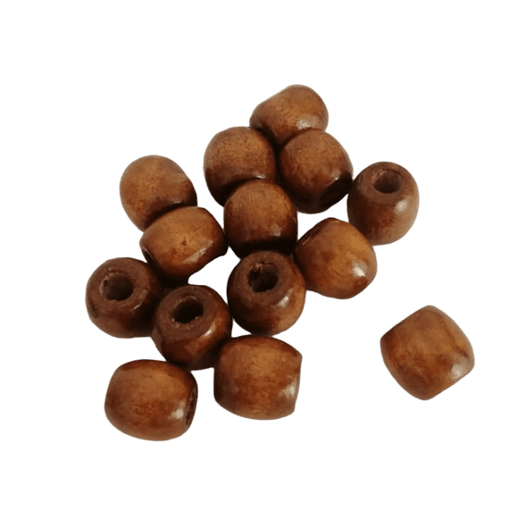 Brown Wooden Macrame Beads