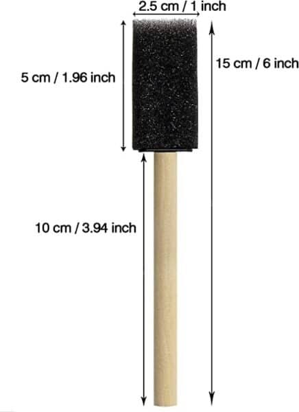 Black Decoupage Sponge Brush