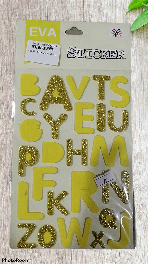 Eva Alphabet Foam Glitter Sticker Capital Litter